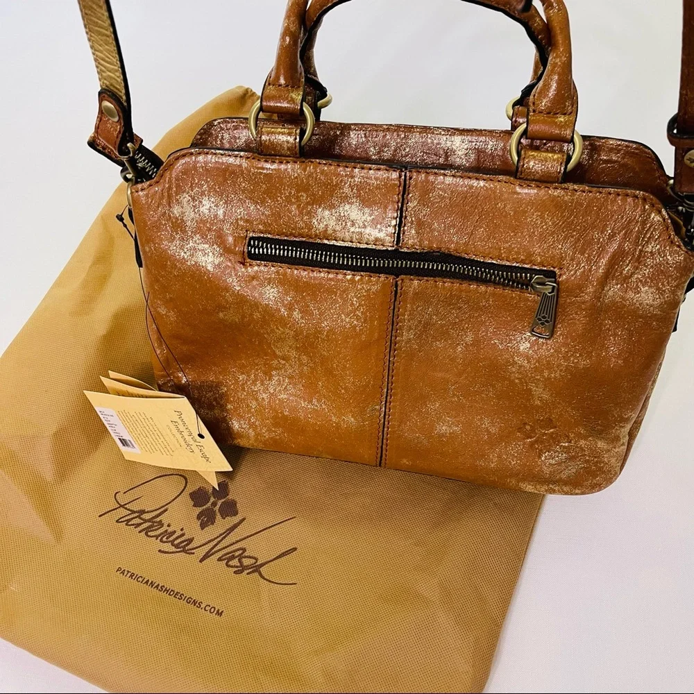 PATRICIA NASH crossbody tote Provincial Embroidery Collection ANGELIN Tan Gold - Picture 7 of 16